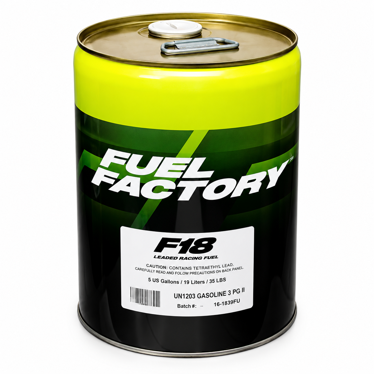 Fuel factory 05F18PK gasolina Combustible de competición Fuel Factory F18 de 116 octanos, 5 galones