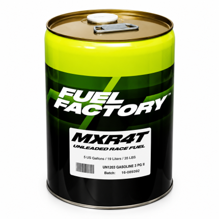 Gasolina de competición Fuel Factory MXR 4T de 97 octanos, 5 galones